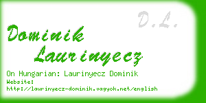 dominik laurinyecz business card